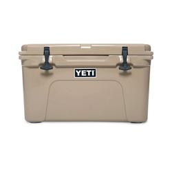 YETI Tundra YT45T Ice Cooler， 34 lb Ice， 28 Cans Beer Capacity， Polyethylene， Desert Tan， Polyester Handle