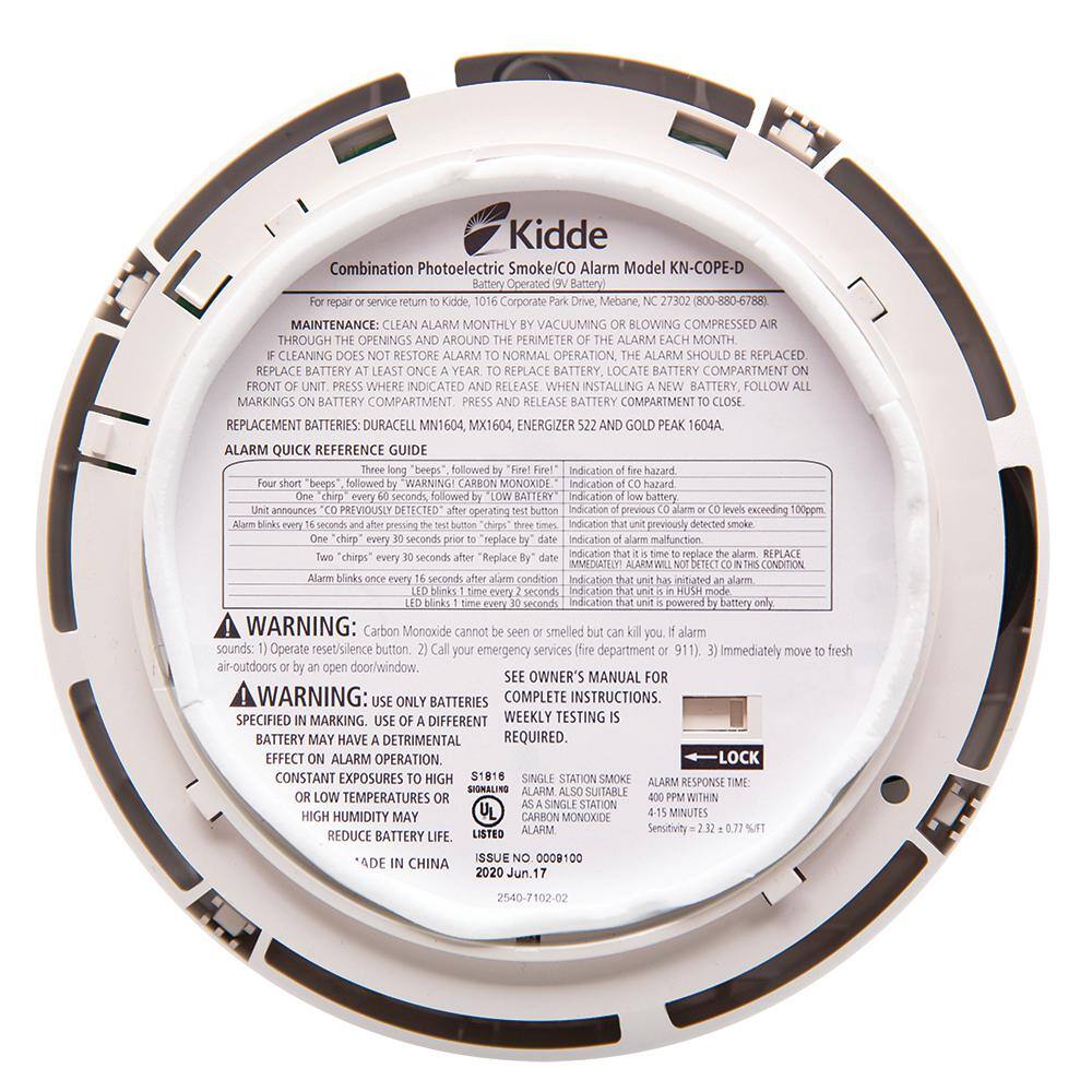 Kidde Firex Smoke and Carbon Monoxide Detector Hardwired with Battery Backup and Voice Alarm Adapters Included 2-Pack 21029889