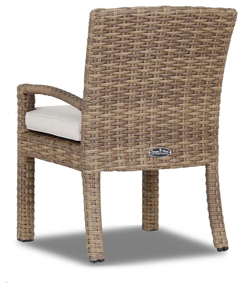 Havana Dining Chair With Cushions  Canvas Flax   Tropical   Outdoor Dining Chairs   by Sunset West Outdoor Furniture  Houzz