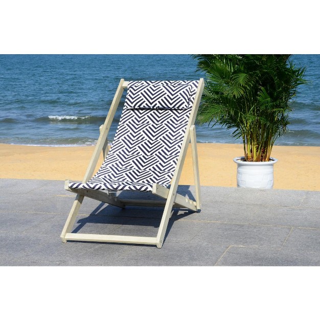 Rive Sling Chair Navy white Safavieh