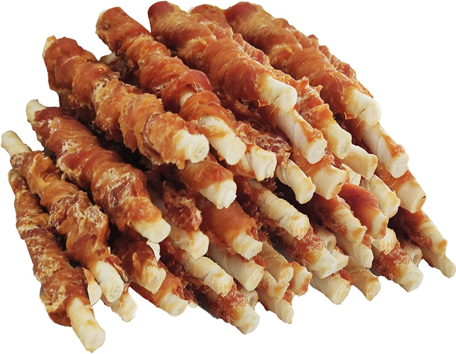 MON2SUN Dog Rawhide Twist Chicken Hide Sticks 5 Inch for Puppy and Small Dogs (5 inch (40Count))