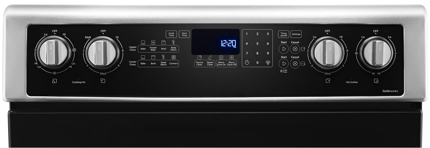 Whirlpool 6.7 Cu. Ft. Stainless Steel Electric Double Oven Range With True Convection