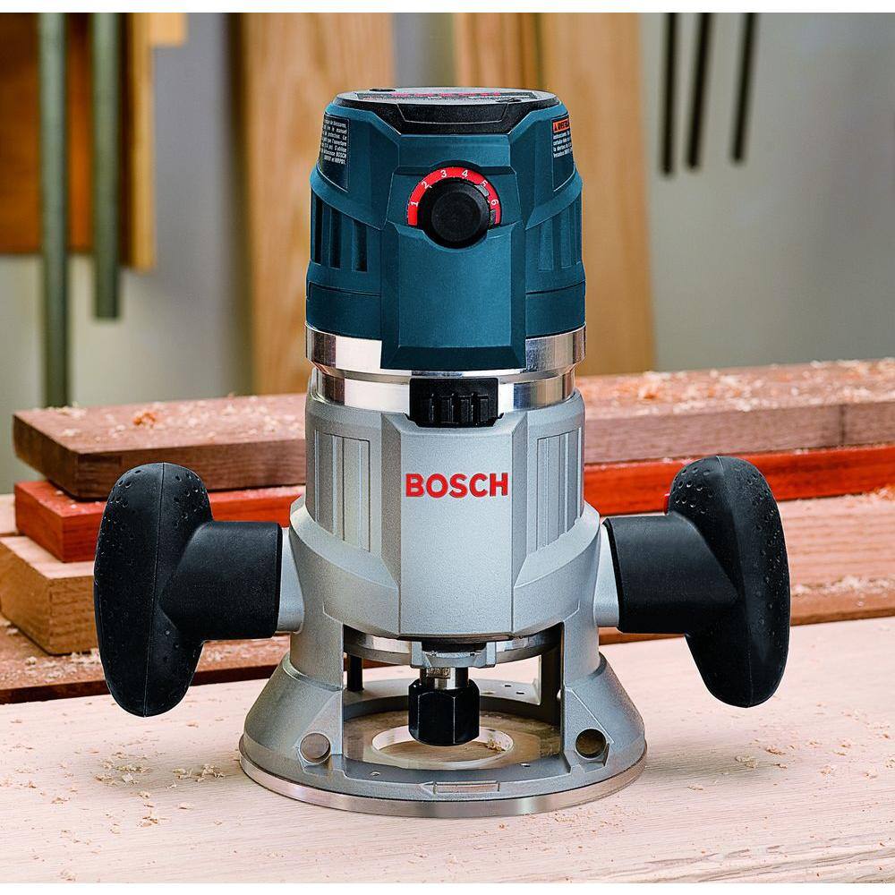 Bosch 15 Amp 3-12 in. 2.3 HP Corded Electric Variable Speed Fixed Base Router Kit with Trigger Control MRF23EVS