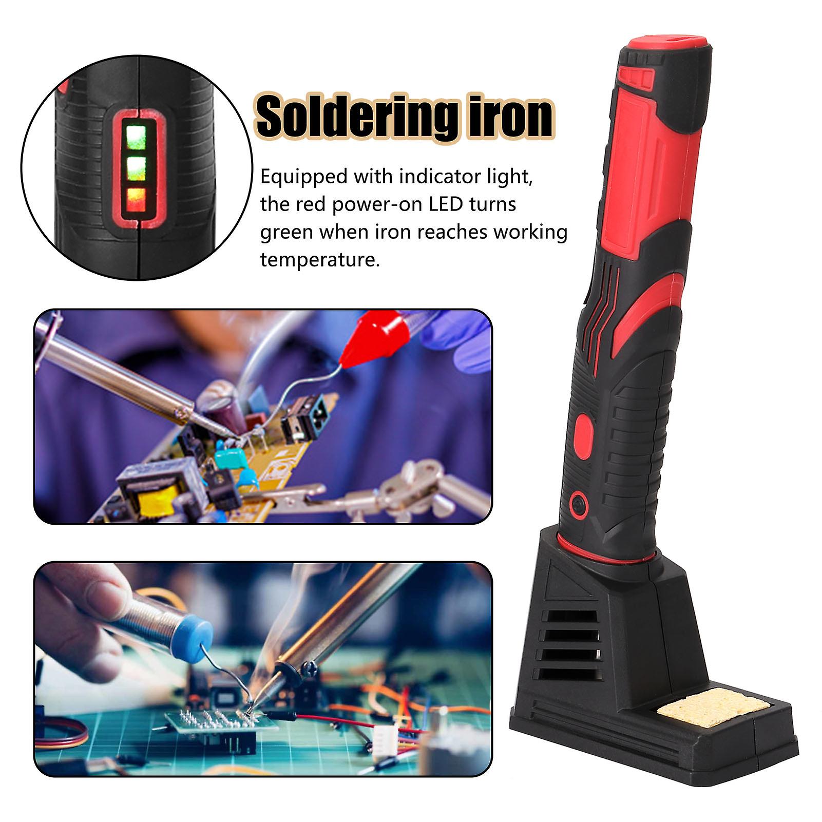 Wireless Soldering Iron Usb Rechargeable 3.7v Battery 480  With Bright Led Light Solderingtip +stand+soldering Wires Diy Tool