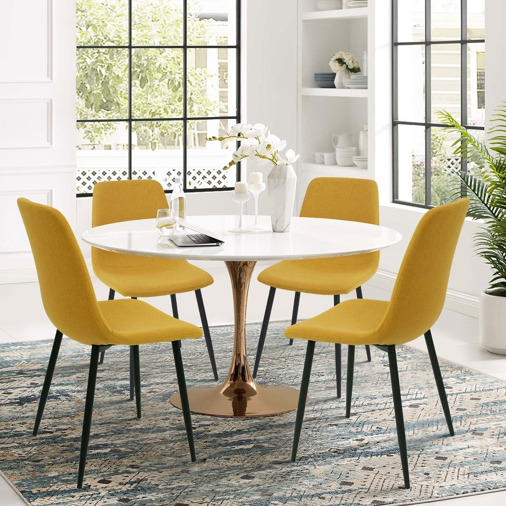 Modern Fabric Upholstered Dining Chairs (Set of 4)   34\