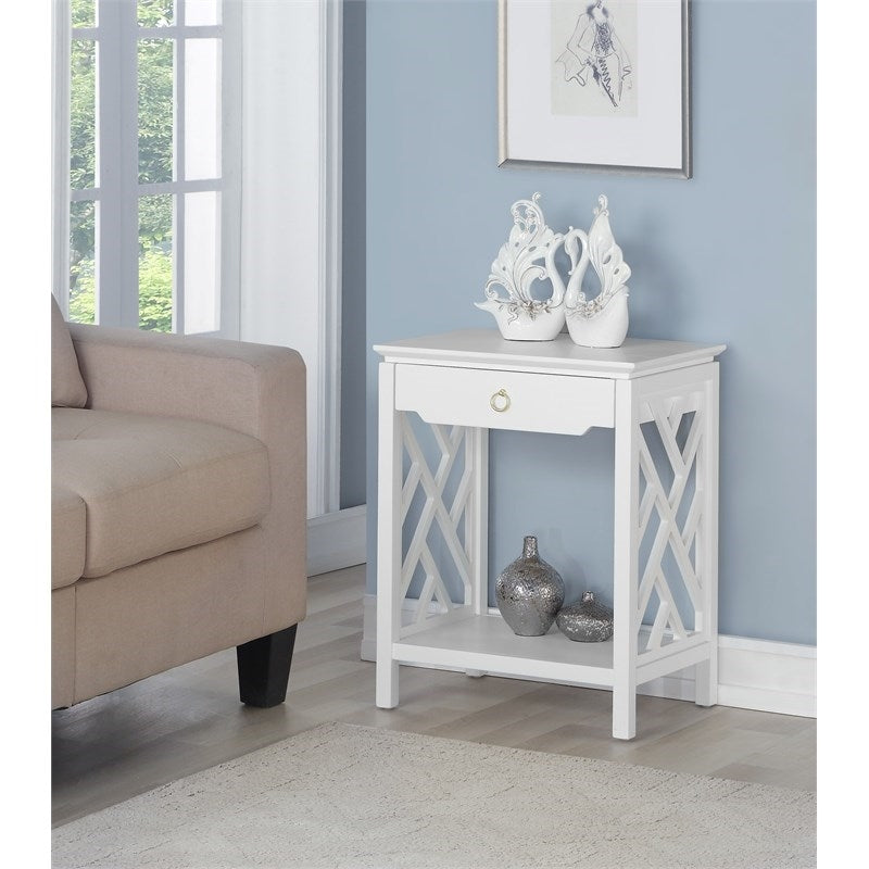 Comfort Pointe (Set of 2) Modern Night Stand in White