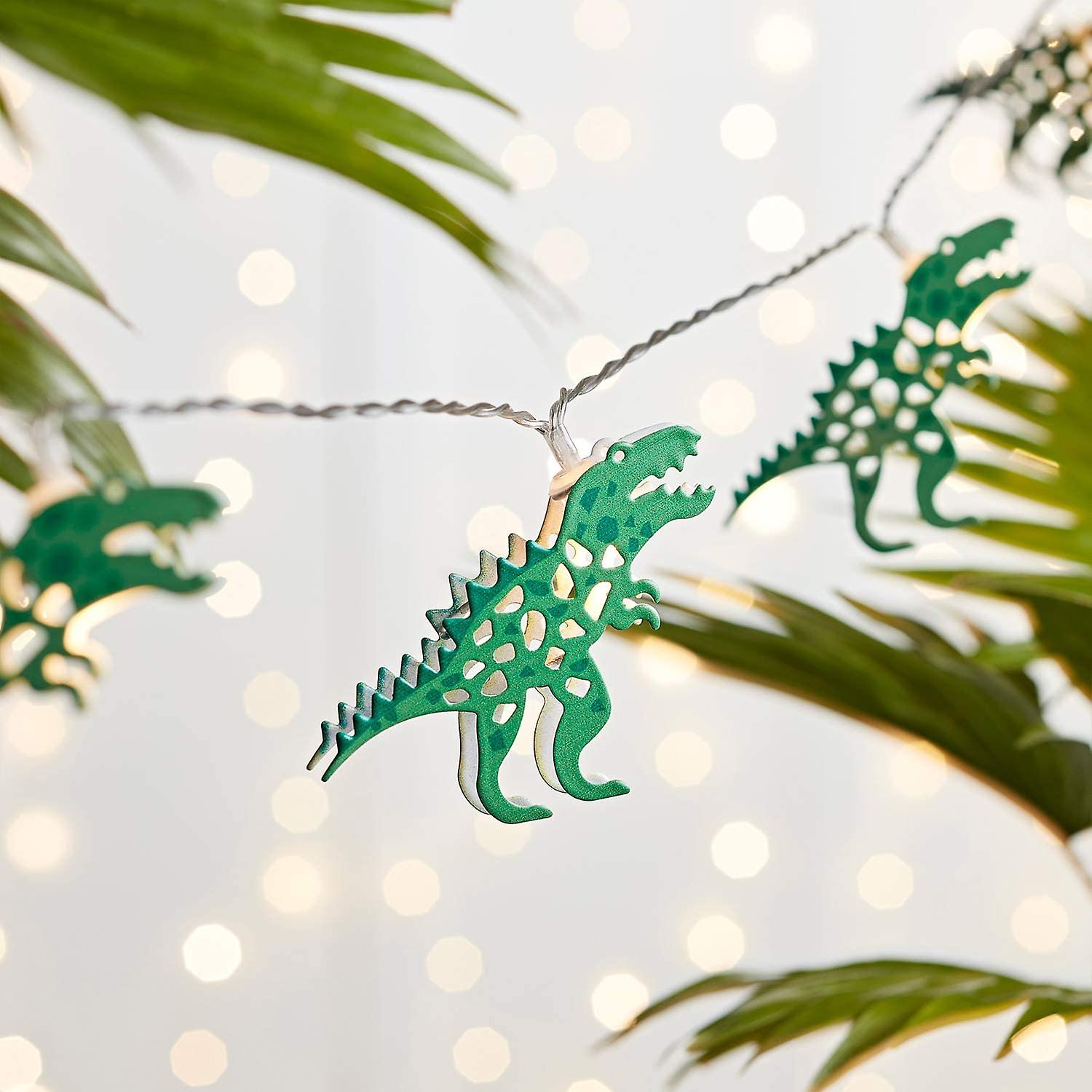 12 T-rex Dinosaur Battery Operated Led Indoor String Lights