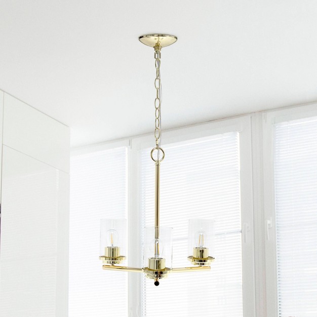 Classic Contemporary Clear Glass metal Hanging Pendant Chandelier Lalia Home