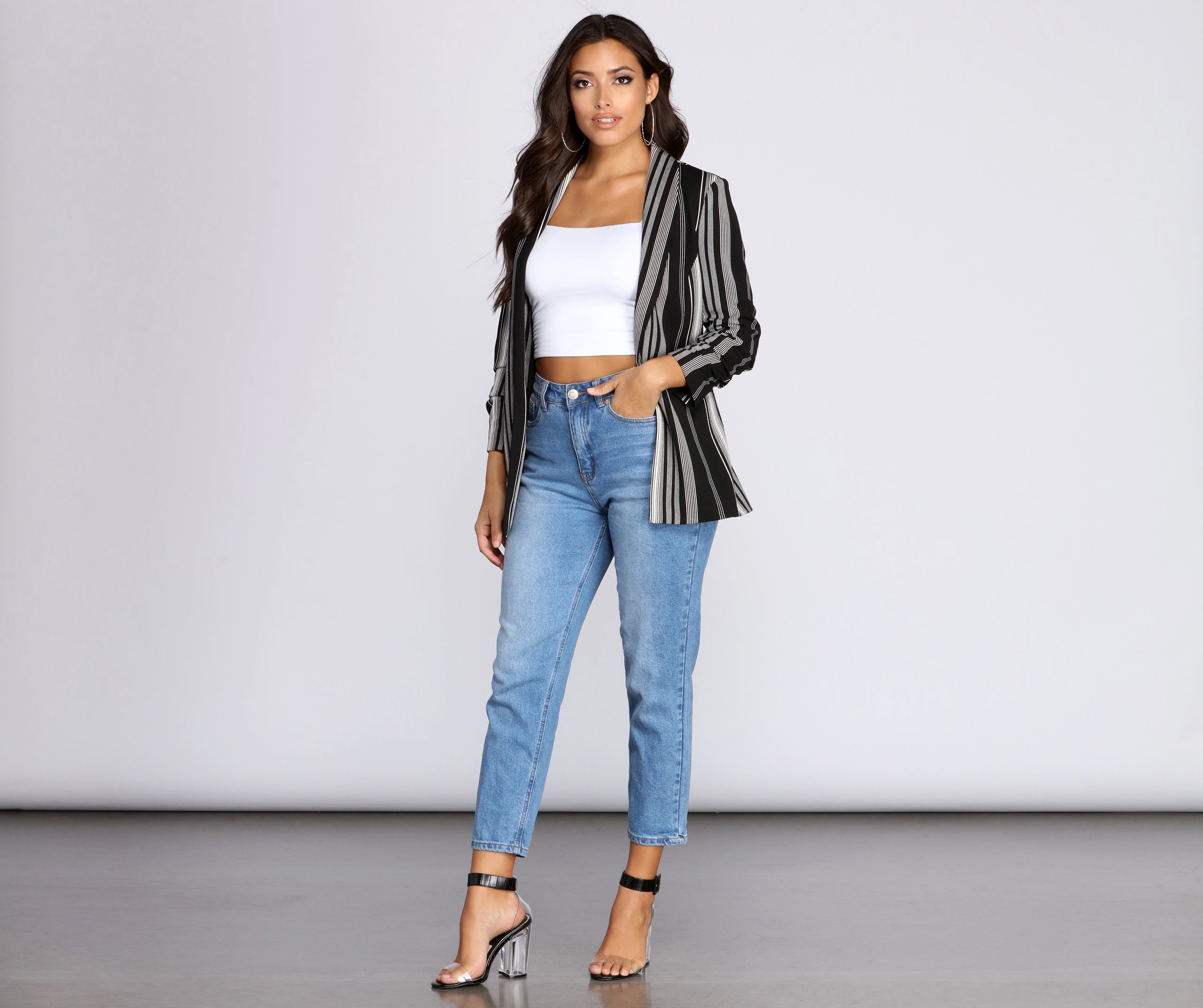 Major Boss Babe Striped Blazer