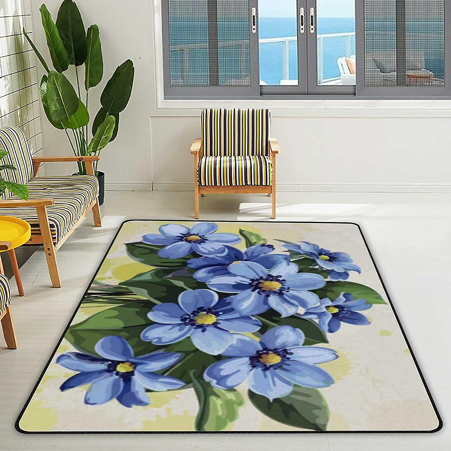 Soft Area Rugs Simple Board Game Template Floor Carpet Mat For Kids Playing Room Hardwood Floor Living Room 60x39in