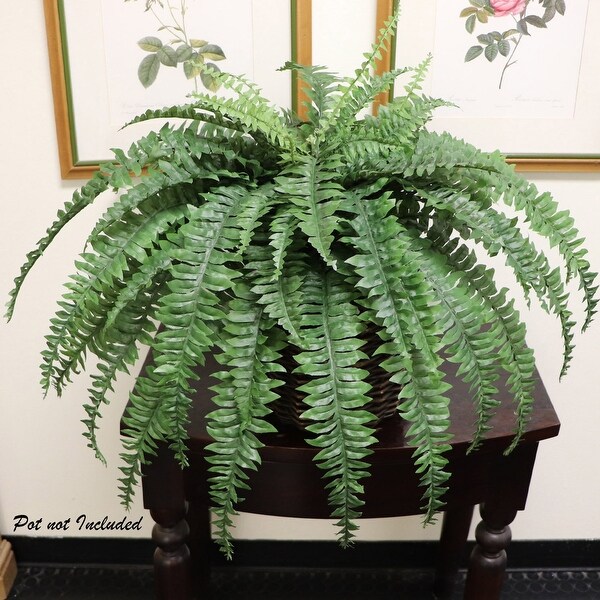 Wild Fern Haven: 48 Artificial Silk Boston Fern Plant