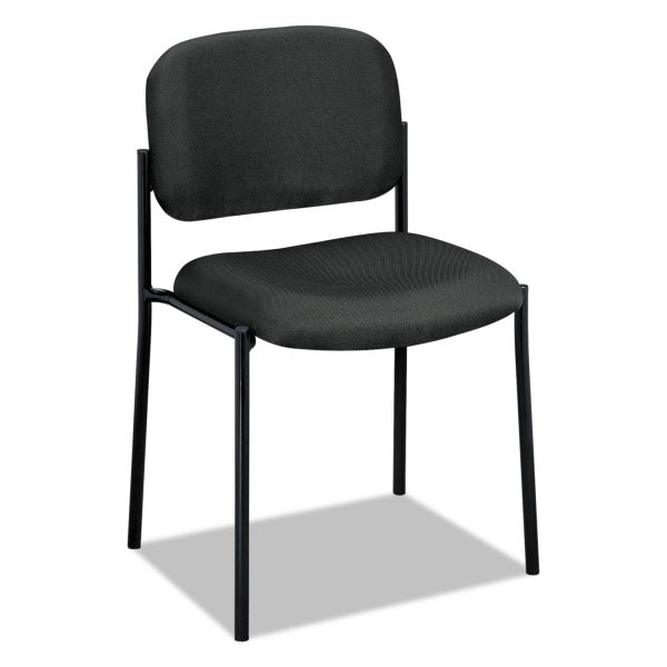 HON VL606 Stacking Guest Chair without Arms， Fabric Upholstery， 21.25