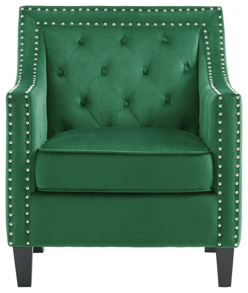 Willa Button Tufted Accent Chair   Contemporary   Armchairs And Accent Chairs   by Almo Fulfillment Services  Houzz