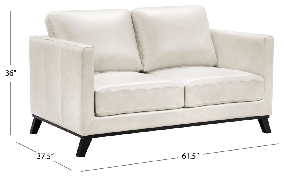 Sullivan Mid Century Top Grain Leather Loveseat   Midcentury   Loveseats   by Abbyson Living  Houzz