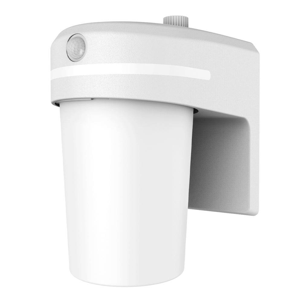 HALO FE 60-Watt Equivalent Integrated LED White Motion Sensing Dusk to Dawn Area Light 3500K FE10A35GLMW