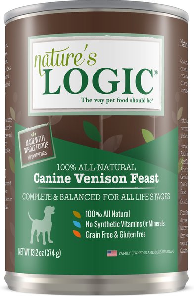 Nature's Logic Canine Venison Feast All Life Stages Grain-Free Canned Dog Food