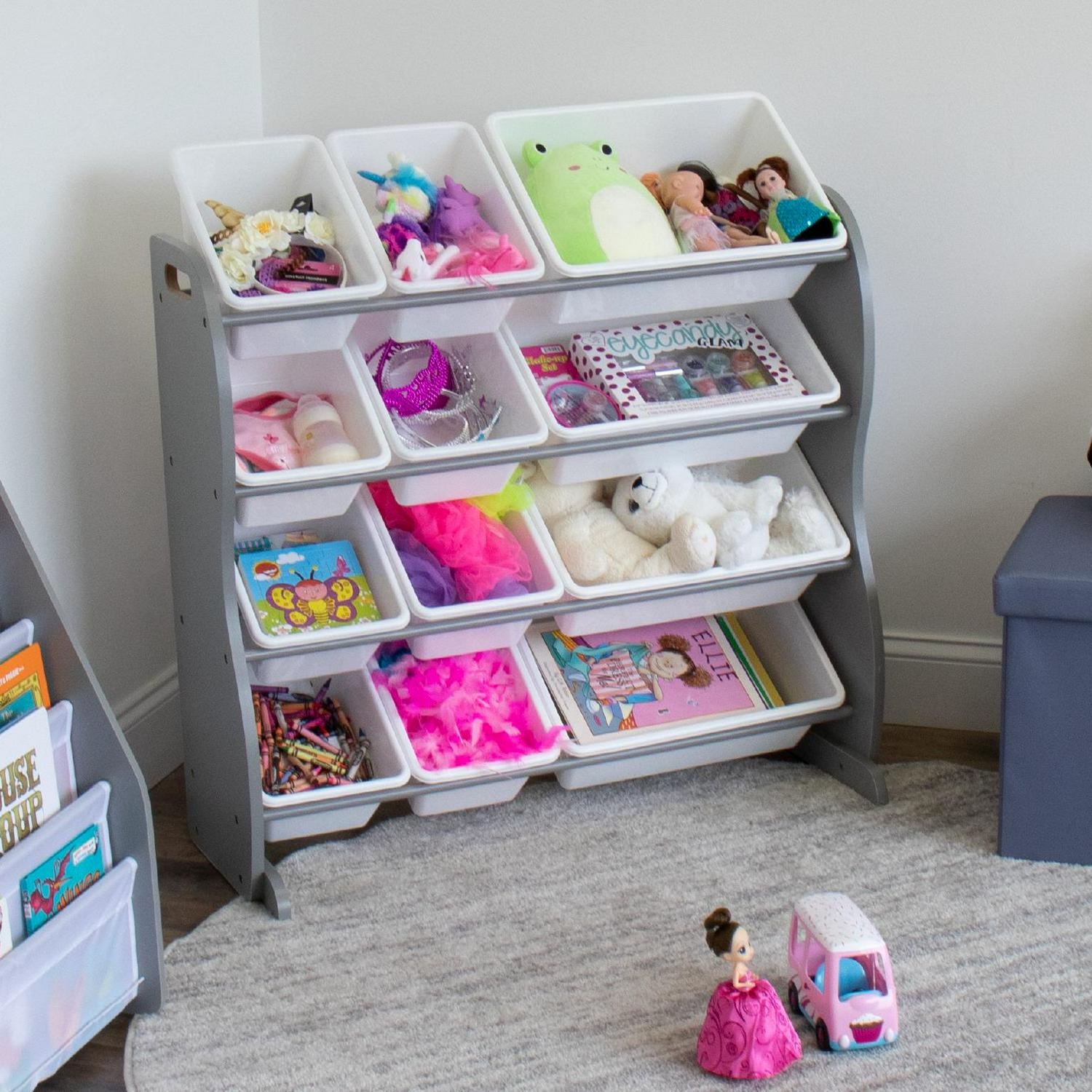 Humble Crew Toy Storage Organizer with 12 Storage Bins