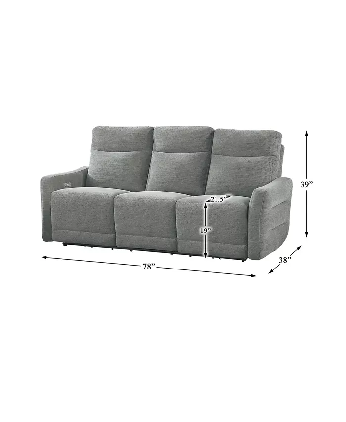 Homelegance White Label Bronagh 78 Power Double Reclining Sofa