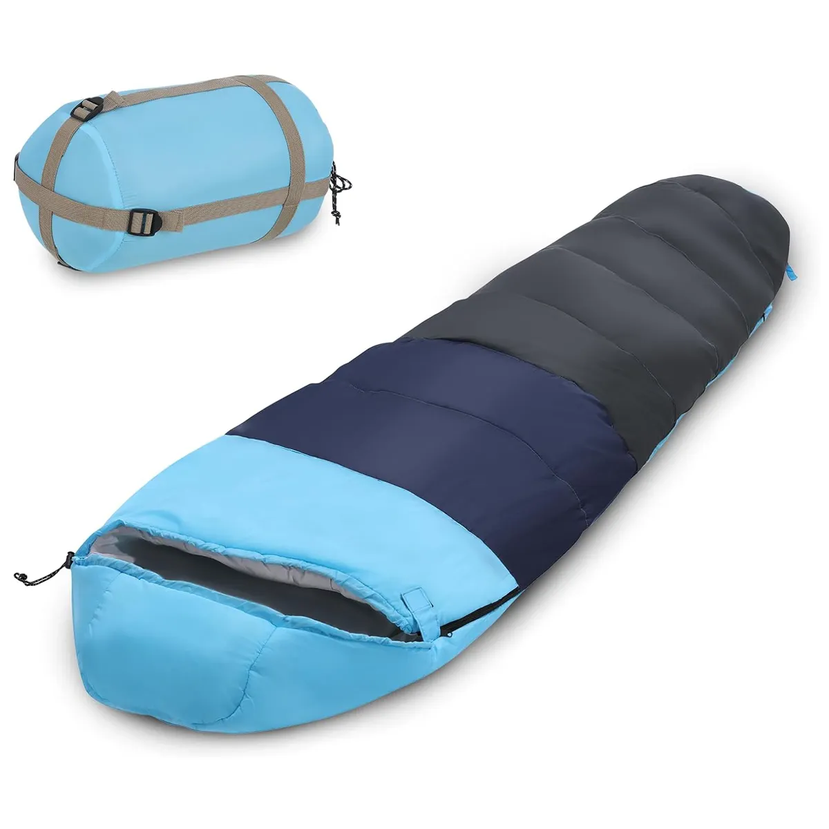 Ultralight Hiking Waterproof portable lightweight 3 Season Outdoor  Mummy sleeping bag gear  for camping or hiking