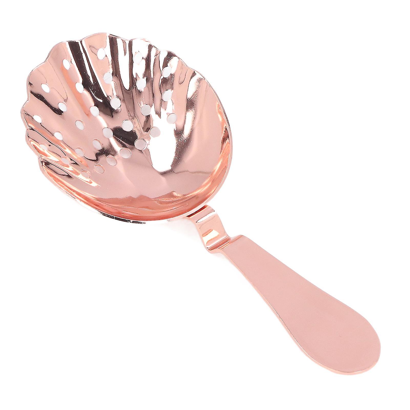 Cocktail Strainer Anti Rust Efficient Filtering Stainless Steel Strainer Bar Tool for Home Mini Bars Clubs Restaurants Rose Gold