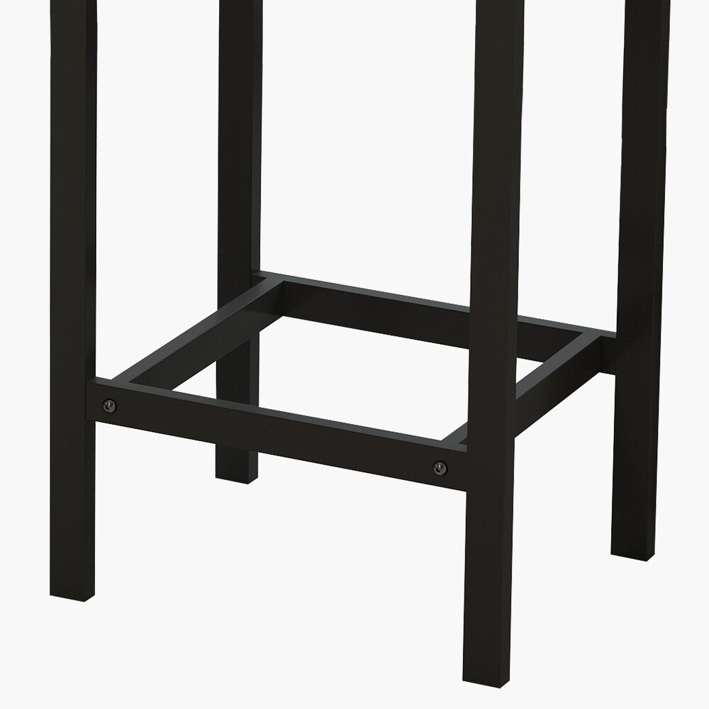 Long Dining Table Set with 3 Stools Pub Kitchen Set