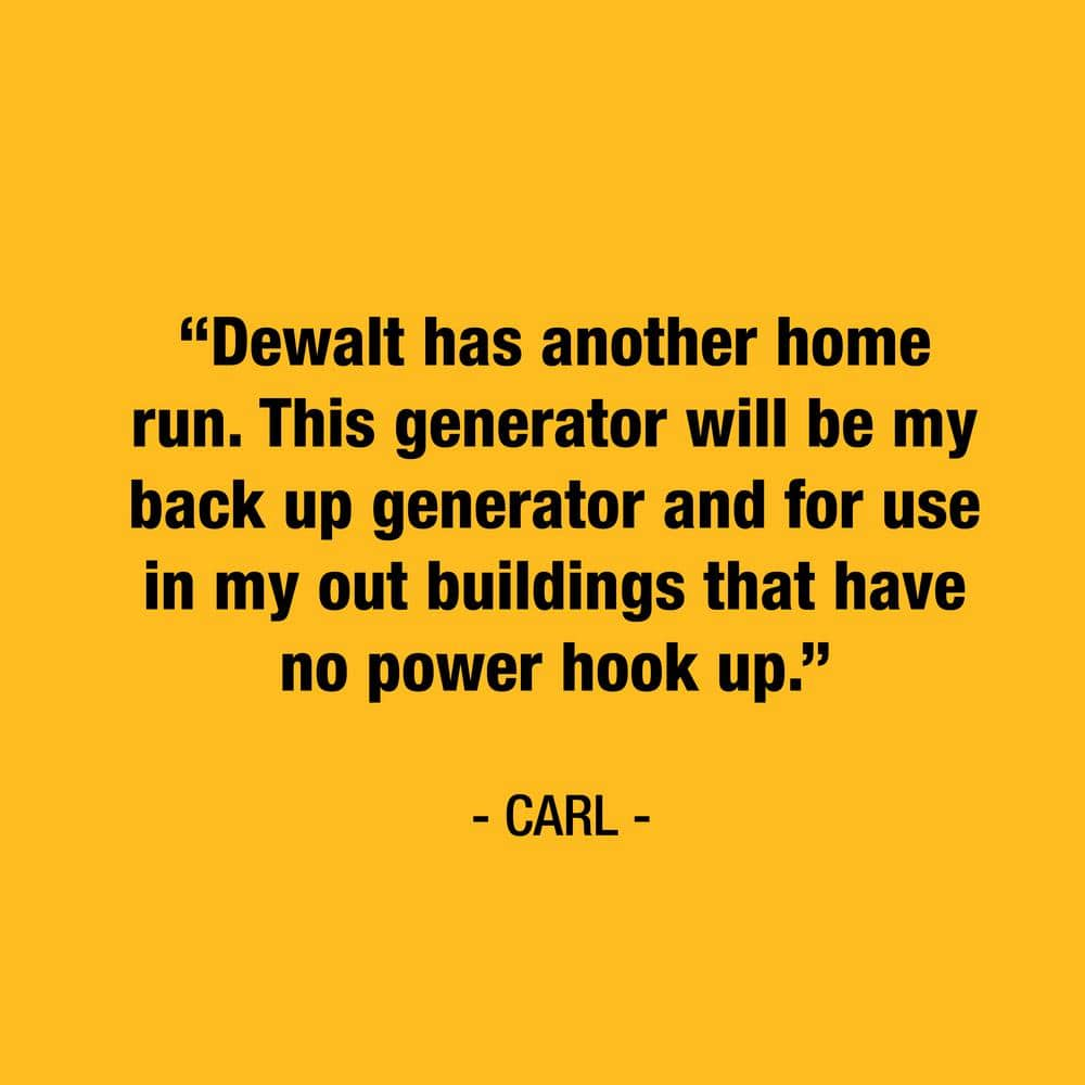 DEWALT 8000-Watt Electric Start Gas-Powered Portable Generator with Idle Control, GFCI Outlets and CO Protect DXGNR8000