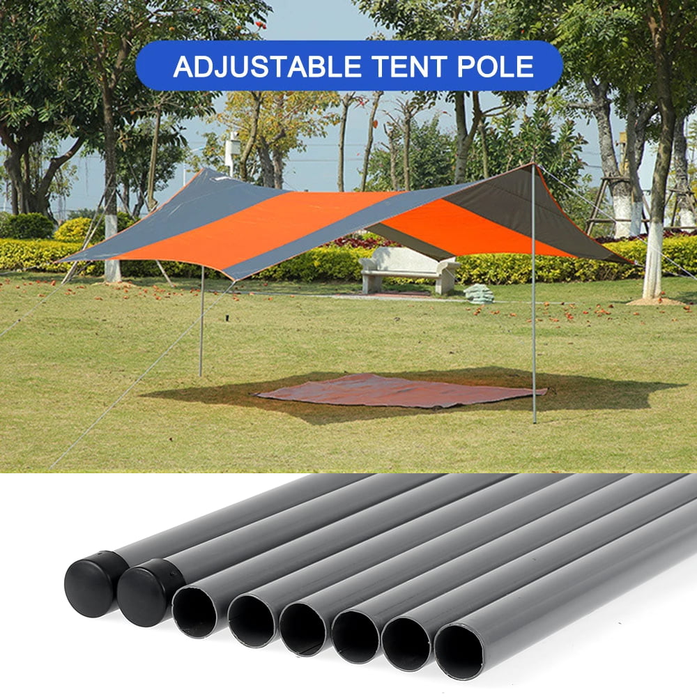 Everso Tent Poles,Adjustable Universal Tent Poles Telescoping Tarp Poles Bars Iron Awning Support Rods for Camping Canopy