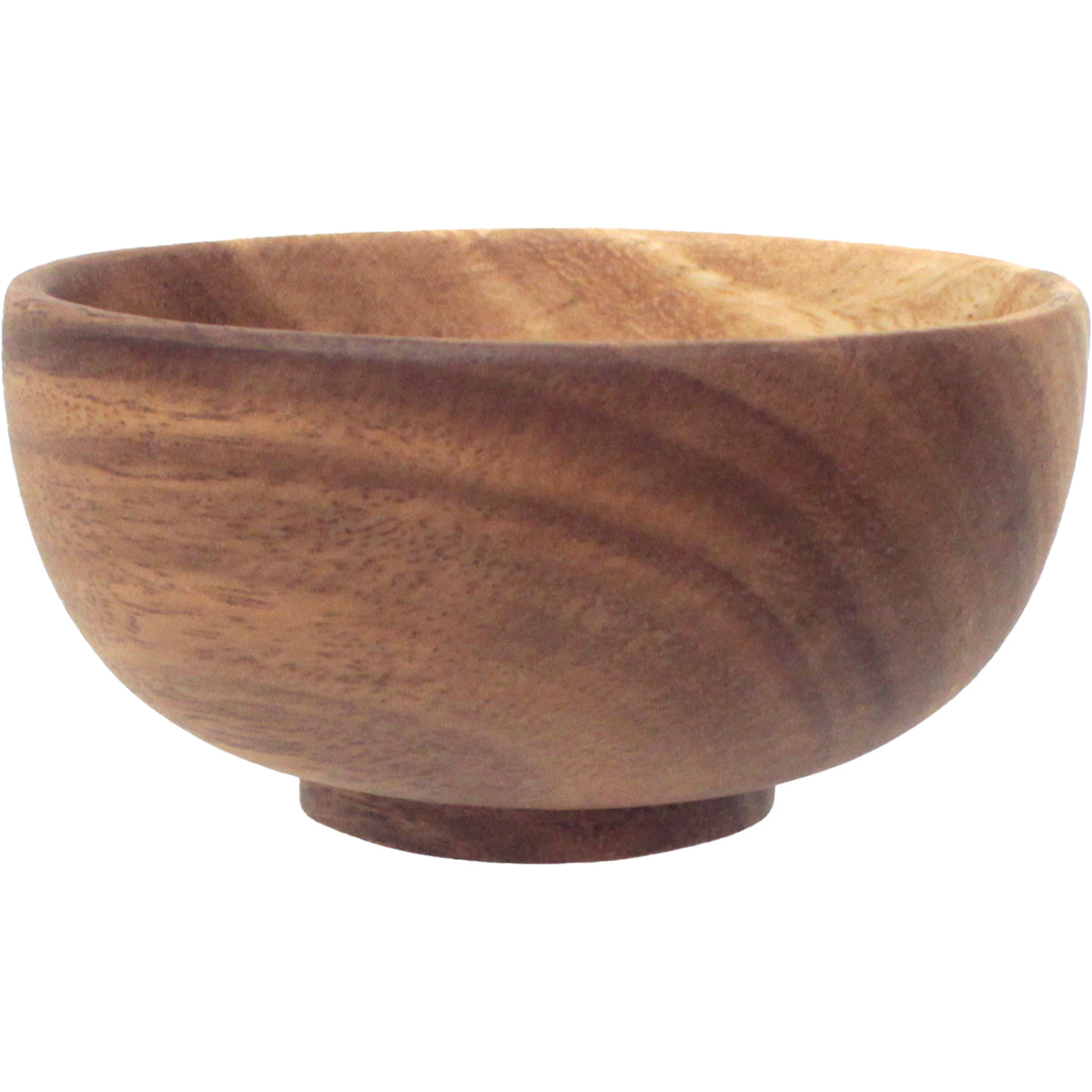 Island Imports Acacia Wood 2.5x5 Round Rice Bowl