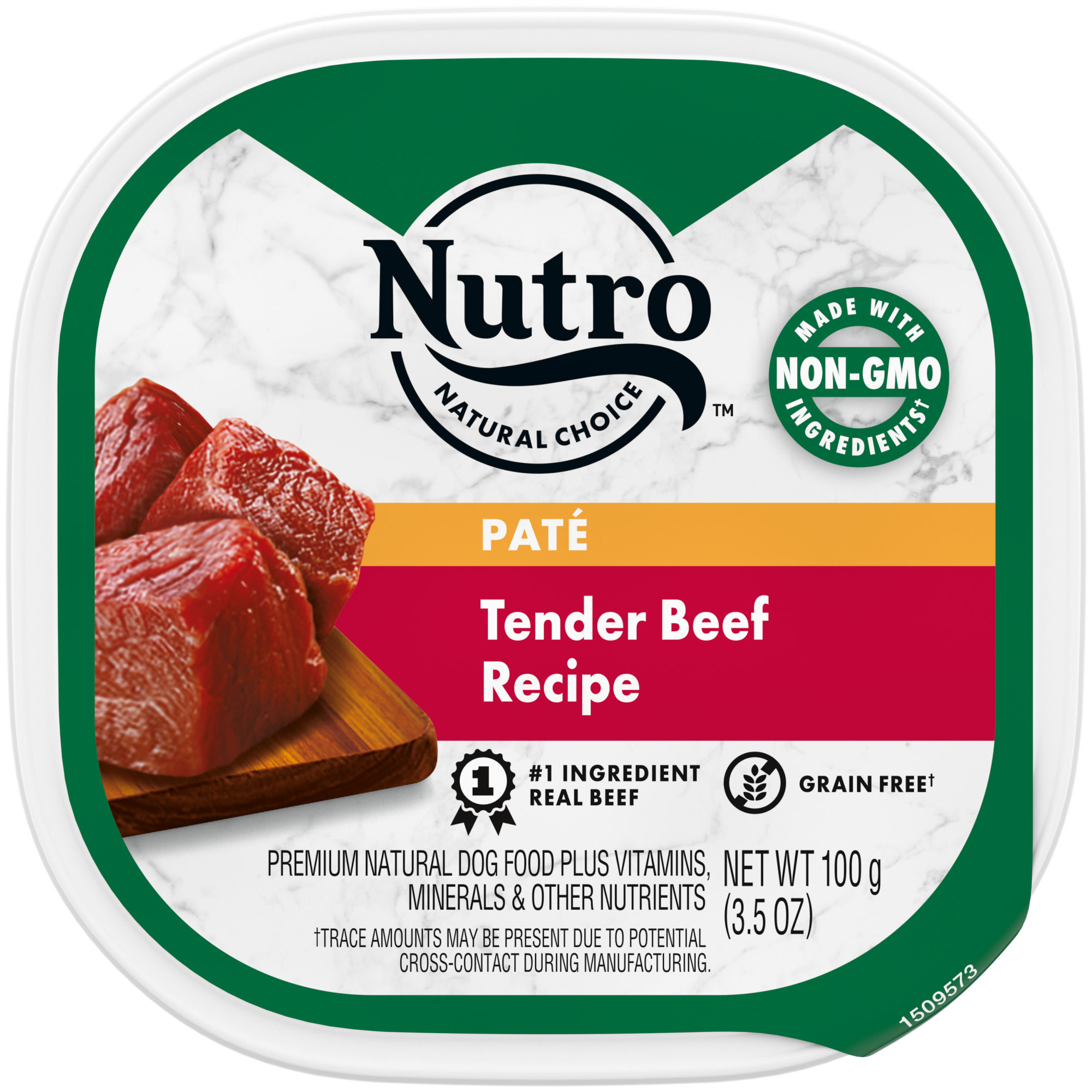 Nutro Grain Free Pate Tender Beef Recipe Wet Dog Food， 3.5 oz.， Case of 24