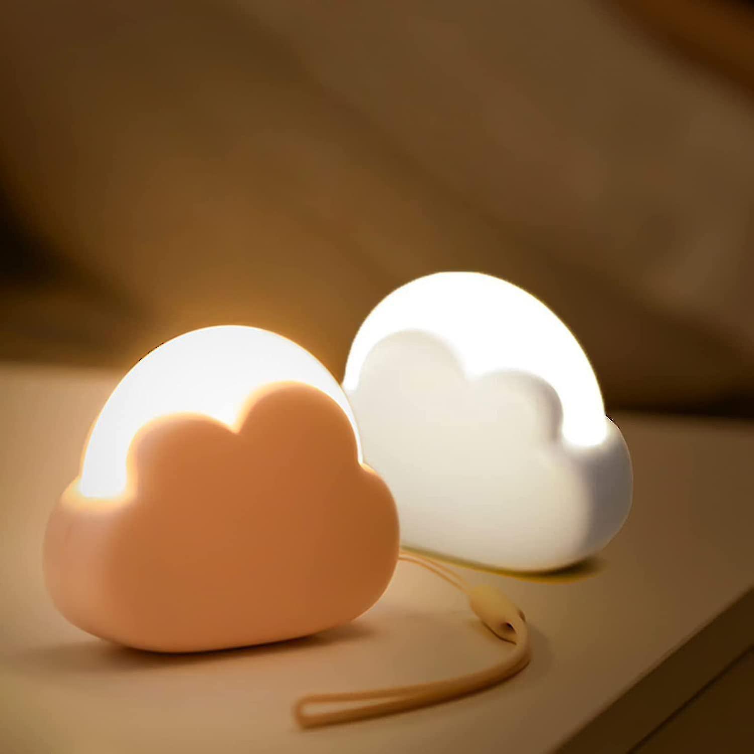 Night Light Cloud 2 Pcs For Kids Dimmable Night Lamp Adults Dark Bedside Lamp Baby Sleeping Aid Portable Led Nursing Light Rechargeable Torch Gifts Fo