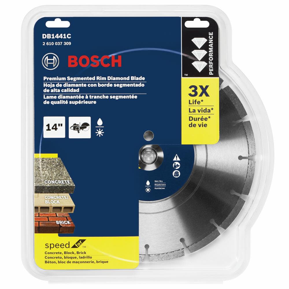 Bosch 14 Premium Segmented Rim Diamond Blade for Universal Rough Cuts ;