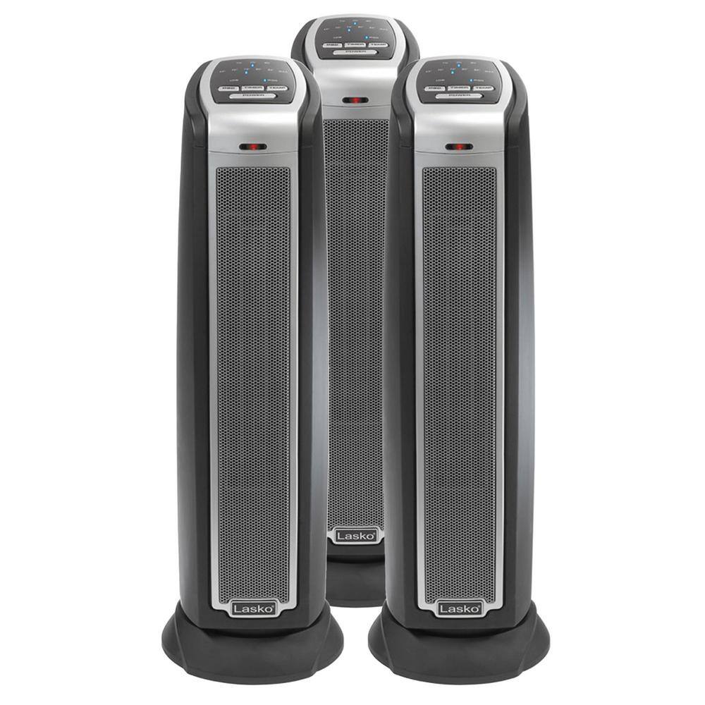 Lasko 1500-Watt Portable Electric Oscillating Ceramic Tower Space Heater (3-Pack) 3 x LKO-5790