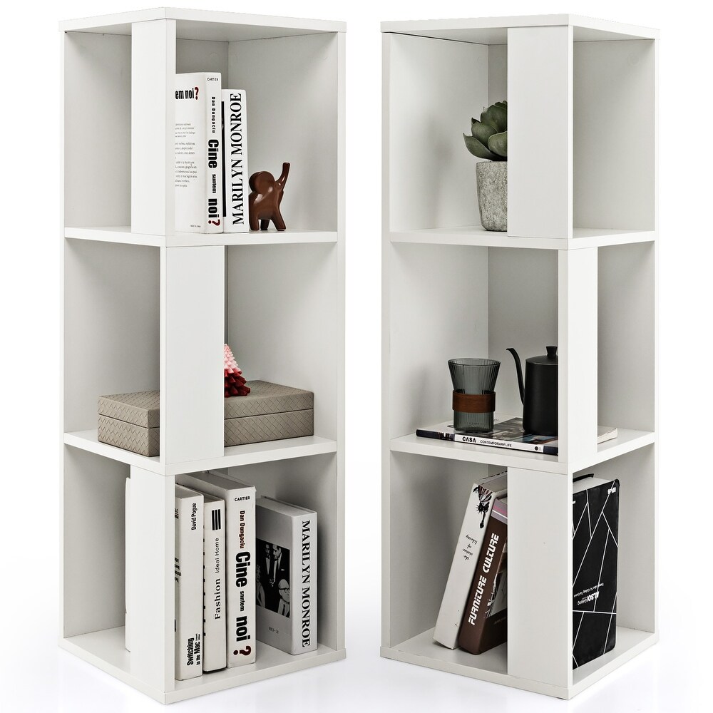 Costway 2 PCS 3 tier Wood Bookshelf Display Storage Rack for Small   See Details