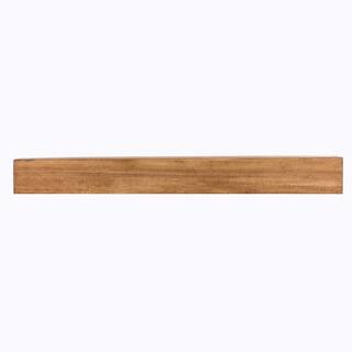 Dogberry Collections 72 in. W x 5.5 H x 6.25 in. D Modern Farmhouse Aged Oak Cap-Shelf Mantel m-farm-7262-agok-none