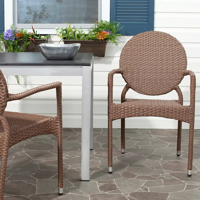 Safavieh 2-pc. Valdez Stackable Arm Chair Set - Indoor and Outdoor