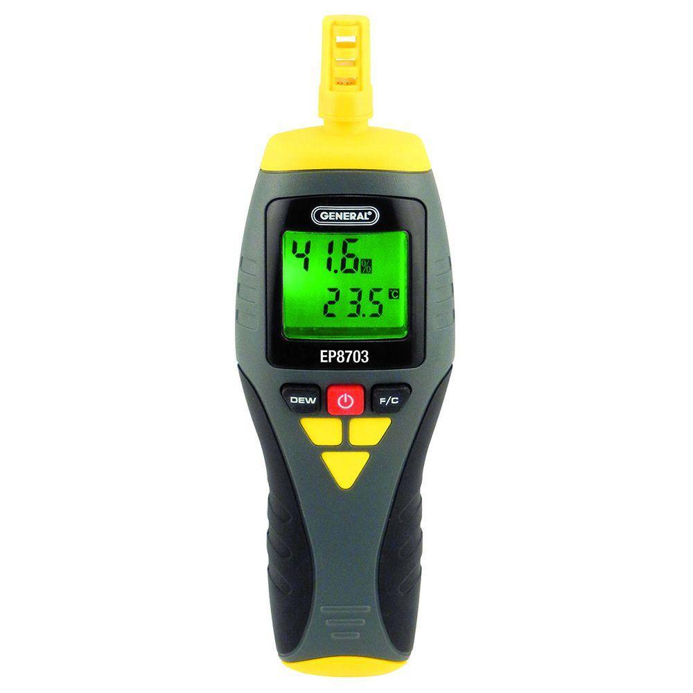 General Tools Field Calibratable Digital Thermo-Hygrometer with Dew Point EP8703