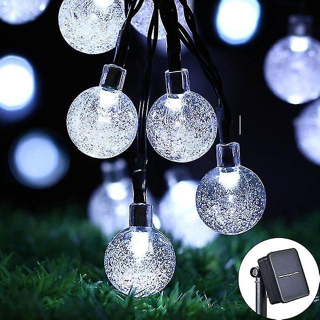 Solar String Lights Outdoor 60 Led Crystal Globe Lights With 8 Modes Waterproof Solar Powered Patio Light For Garden Party Decor