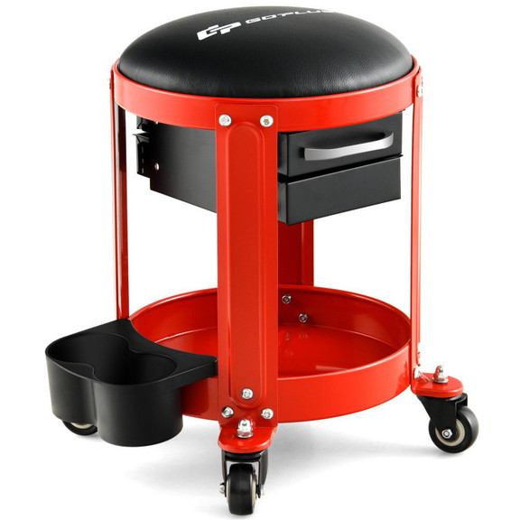 Costway 76451392 Rolling Mechanic Stool with Remov...