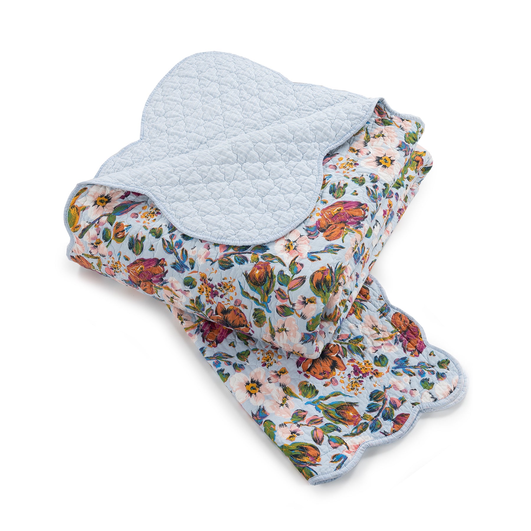 Sea Air Floral Quilt Set, King