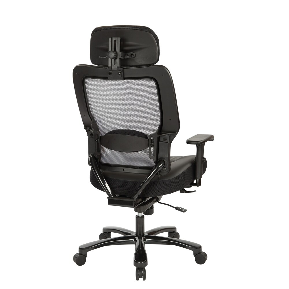 Executive Big and Tall Chair in Black Bonded Leather