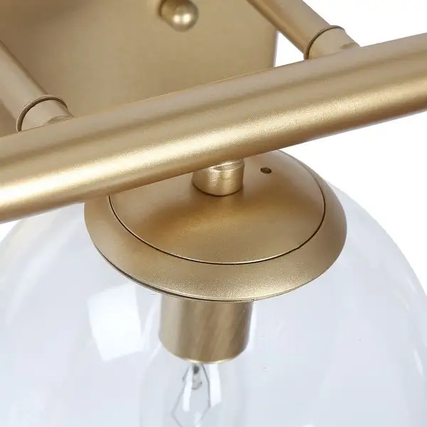 Modern Gold 4/ 3-light Bathroom Vanity Lights Glass Globe Wall Sconces