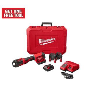 MW M18 18V Lithium-Ion Cordless Short Throw Press Tool Kit with 3 PEX Crimp Jaws (2) 2.0 Ah Batteries and Charger 2674-22C