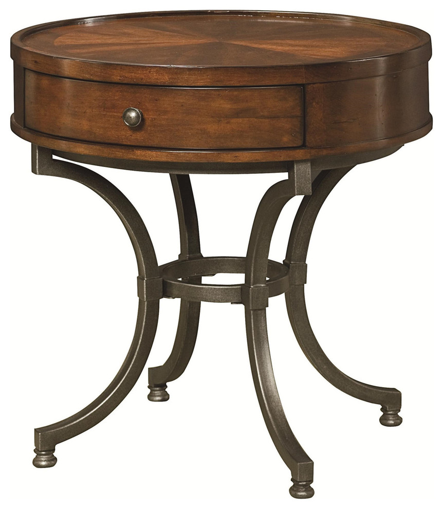 Emma Mason Signature Hero Round End Table in Rich Amber   Traditional   Side Tables And End Tables   by Emma Mason  Houzz