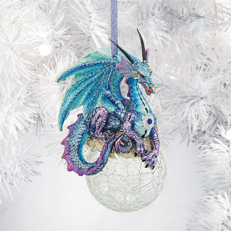 Design Toscano 3 Pak Frost The Dragon Ornament   Transitional   Christmas Ornaments   by Kolibri Decor  Houzz