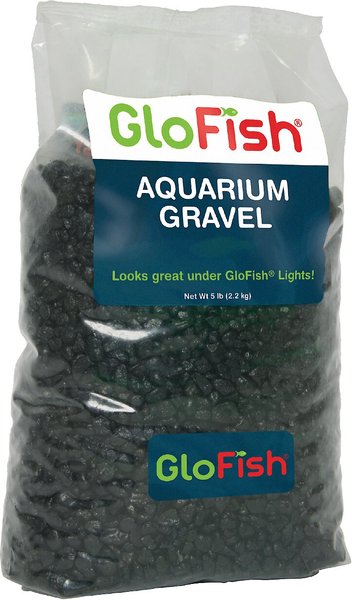 GloFish Aquarium Fish Gravel， Black， 5-lb