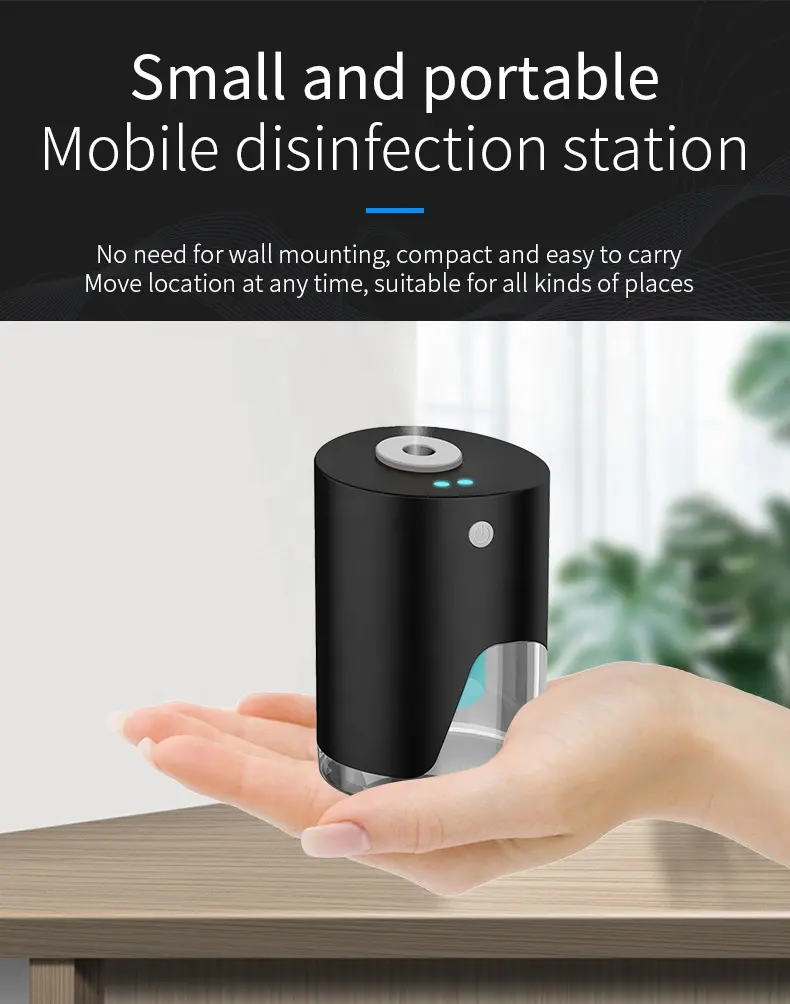 Fast Delivery 100ml Automatic Disinfection Portable Infrared Auto Hand Sanitizer Dispenser Alcohol Sprayer