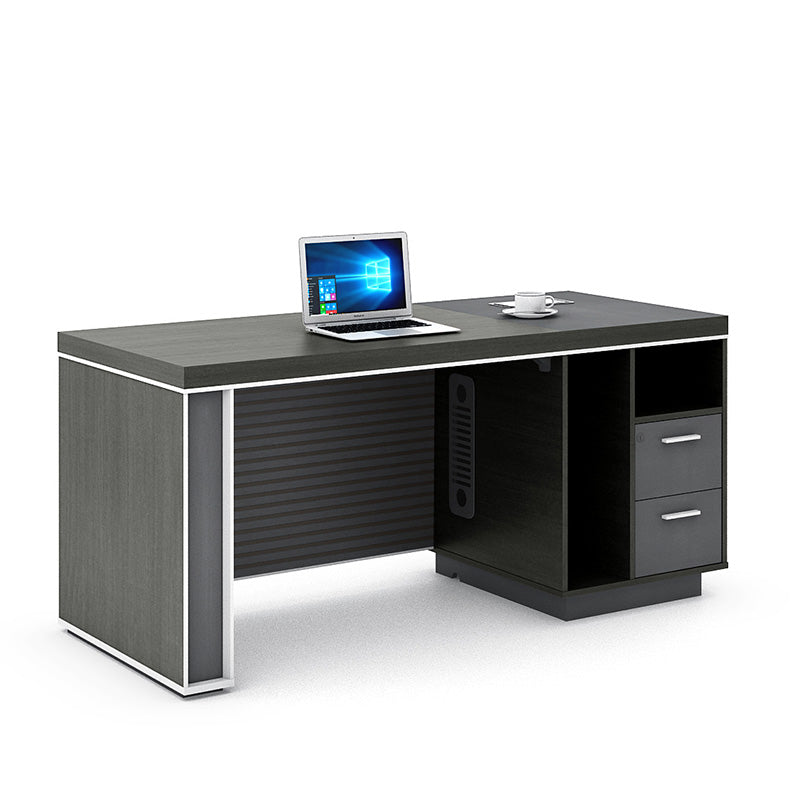 MATEES Executive Desk Reversible 1.6M - Grey/ Brown