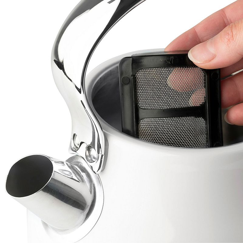 Haden Heritage 1.7 L Stainless Steel Electric Kettle with 2 Slice Toaster， White