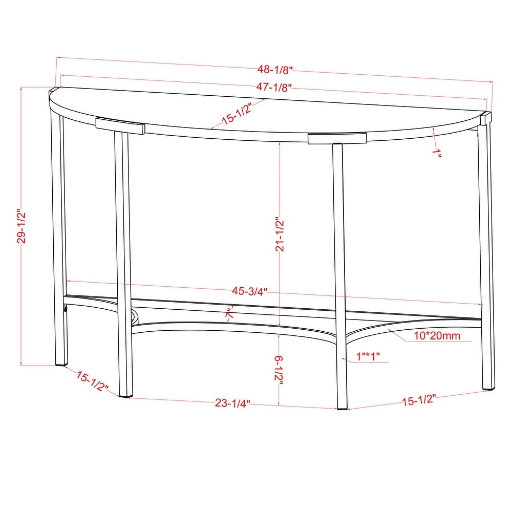 Brickelle Glam 48 inch Faux Marble Sofa Table by Furniture of America