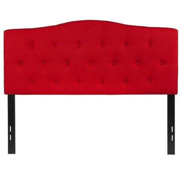 Arched Button Tufted Upholstered Headboard - - 26960288